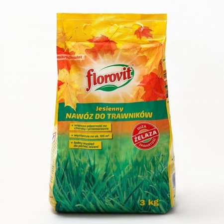 Удобрение Florovit  удобрение гранулированное для газона ,  упаковка 3кг.